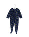 A Navy Jumpsuits from Petit Bateau in size 12-18M for boy. (Front View)