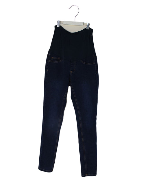A Blue Jeans from 010 Maternity in size S for maternity. (Front View)