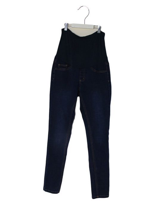 A Blue Jeans from 010 Maternity in size S for maternity. (Front View)