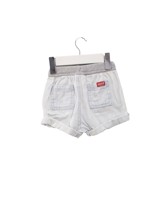 A Blue Shorts from Seed in size 3-6M for girl. (Back View)