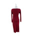 A Burgundy Long Sleeve Dresses from Mayarya in size S for maternity. (Back View)