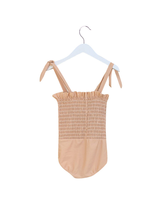 A Pink Swimsuits from Minnow in size 5T for girl. (Back View)