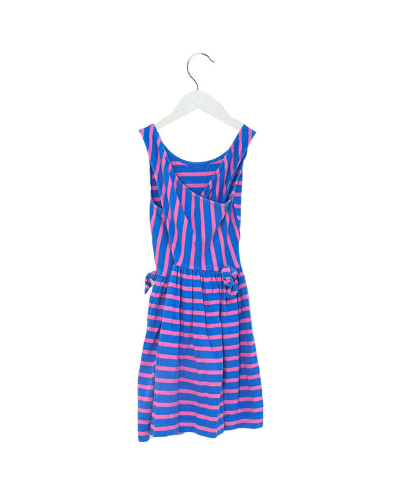 A Blue Sleeveless Dresses from Crewcuts in size 6T for girl. (Back View)