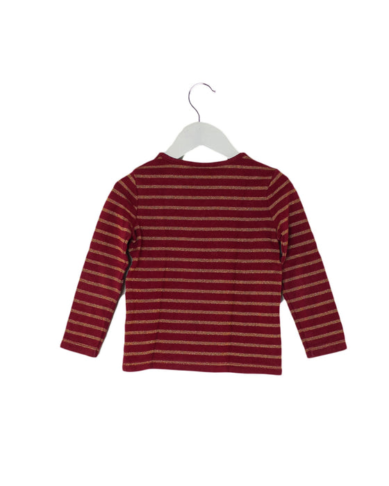 A Burgundy Long Sleeve Tops from Sergent Major in size 3T for girl. (Back View)