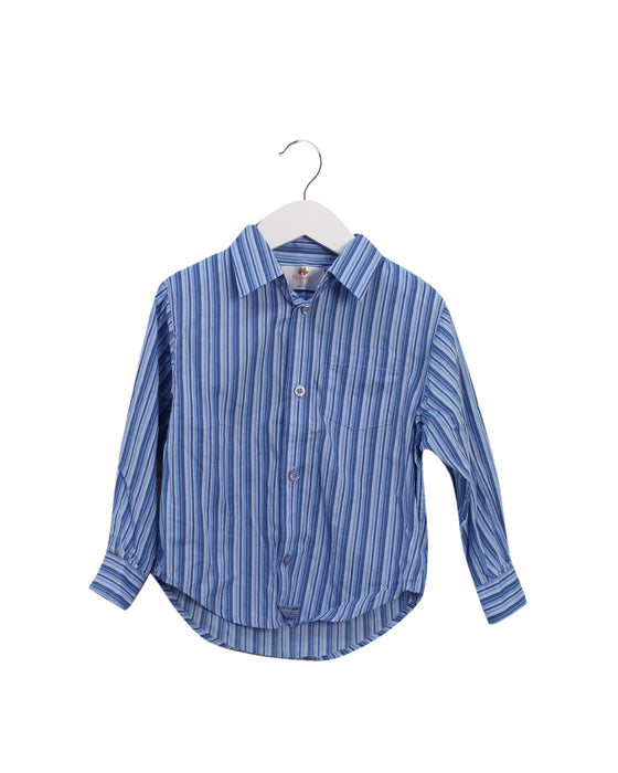 A Blue Shirts from Chickeeduck in size 4T for boy. (Front View)