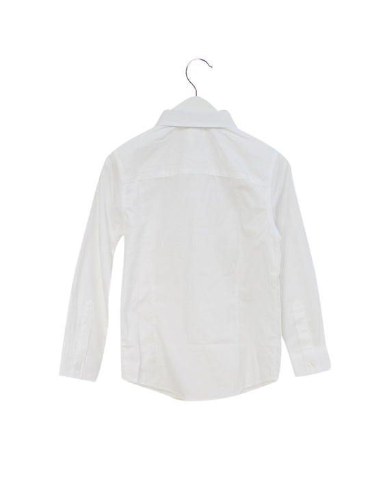 A White Long Sleeve Shirts from Kingkow in size 8Y for boy. (Back View)