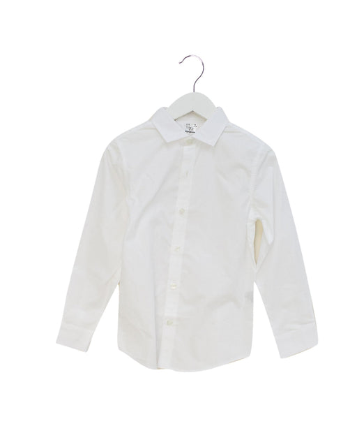 A White Long Sleeve Shirts from Kingkow in size 8Y for boy. (Front View)