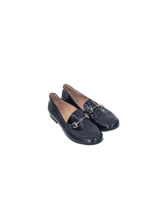 A Navy Loafers & Moccasins from Jacadi in size 6T for girl. (Front View)