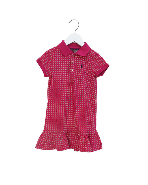 A Pink Short Sleeve Dresses from Polo Ralph Lauren in size 3T for girl. (Front View)