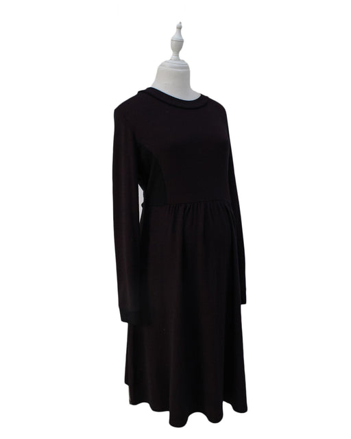 A Navy Sweater Dresses from Seraphine in size M for maternity. (Front View)