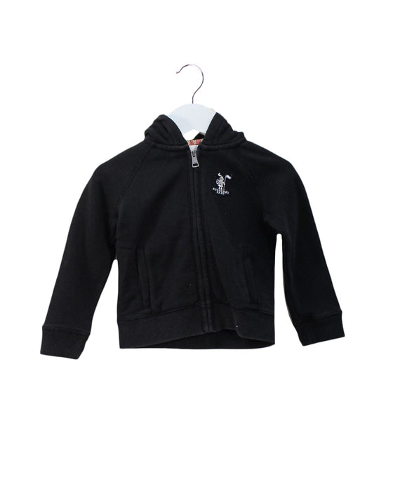 A Black Zippered Sweatshirts from Burberry in size 2T for boy. (Front View)