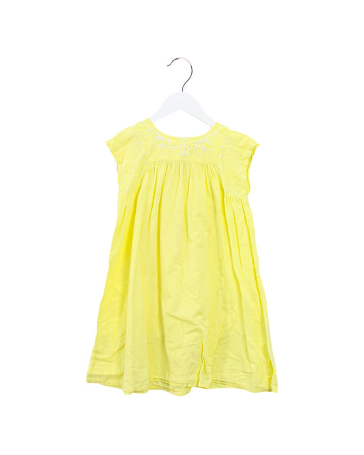 A Yellow Short Sleeve Dresses from Kidsagogo in size 6T for girl. (Front View)