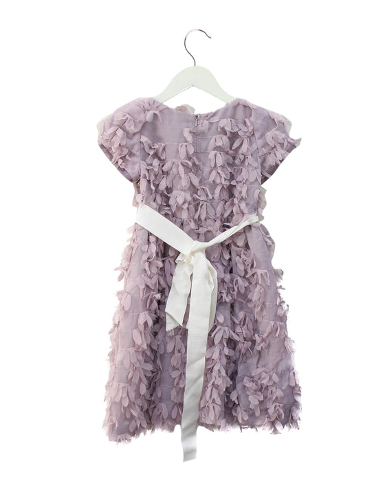 A Purple Short Sleeve Dresses from Dorian Ho in size 6T for girl. (Back View)