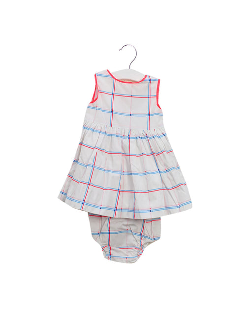 A Blue Sleeveless Dresses from Jacadi in size 6-12M for girl. (Front View)