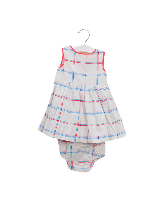 A Blue Sleeveless Dresses from Jacadi in size 6-12M for girl. (Front View)