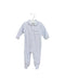A Blue Onesies from Jacadi in size 3-6M for boy. (Front View)