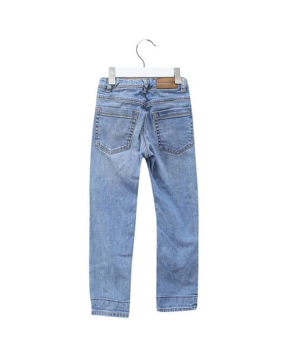A Blue Jeans from Burberry in size 4T for girl. (Back View)
