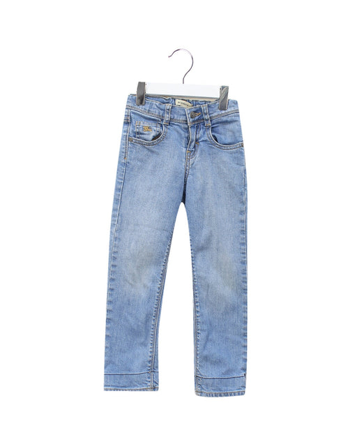 A Blue Jeans from Burberry in size 4T for girl. (Front View)