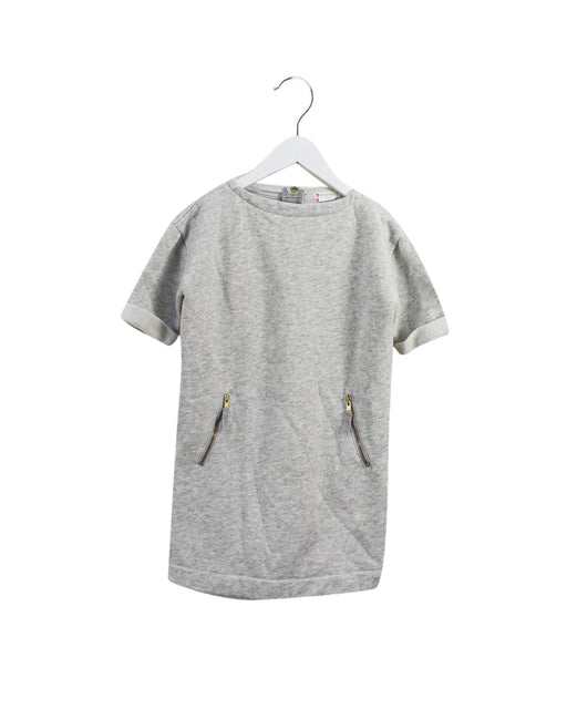 A Grey Short Sleeve Dresses from Crewcuts in size 6T for girl. (Front View)