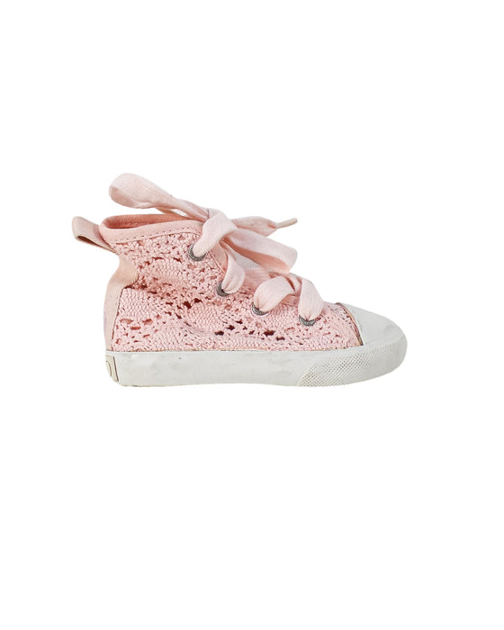 A Pink Sneakers from Polo Ralph Lauren in size 18-24M for girl. (Back View)