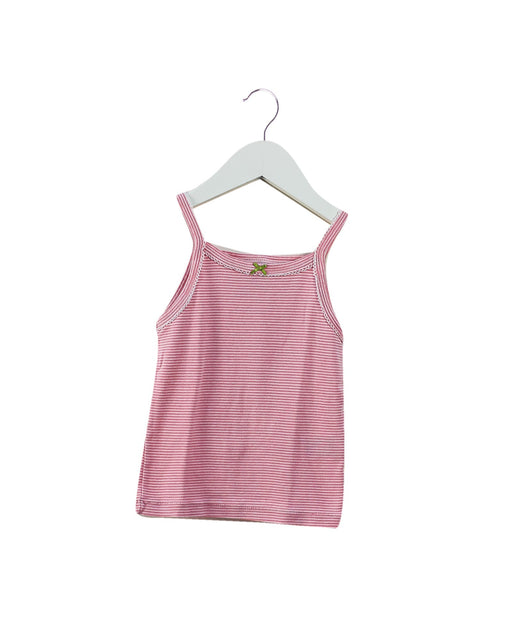 A Pink Sleeveless Tops from Petit Bateau in size 2T for girl. (Front View)