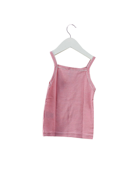 A Pink Sleeveless Tops from Petit Bateau in size 2T for girl. (Back View)