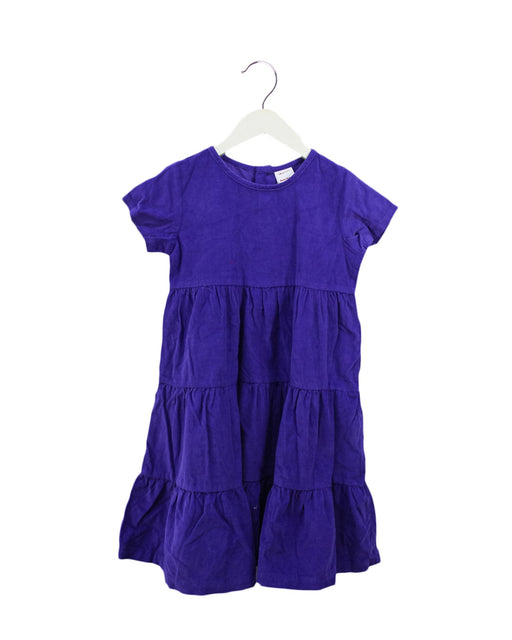 A Purple Short Sleeve Dresses from Hanna Andersson in size 6T---7Y for girl. (Front View)