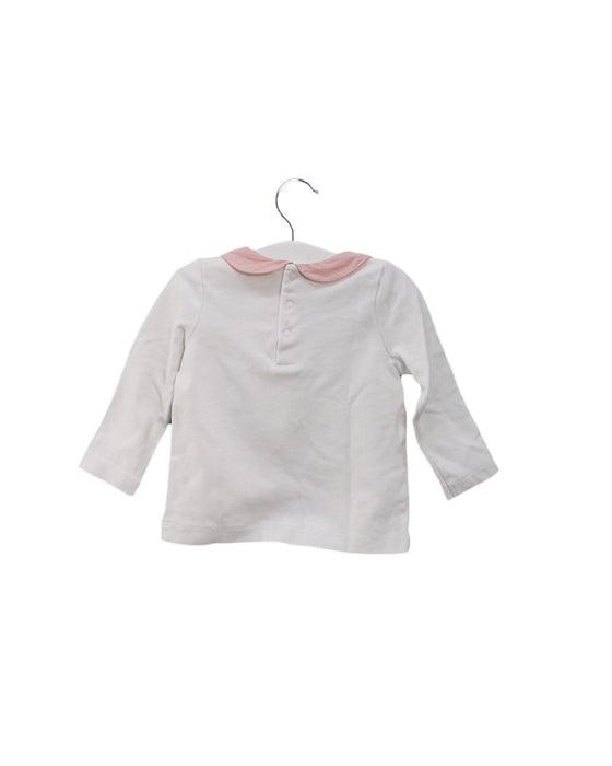 A White Long Sleeve Tops from Natalys in size 12-18M for girl. (Back View)