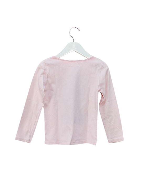 A Pink Long Sleeve Tops from Billieblush in size 4T for girl. (Back View)