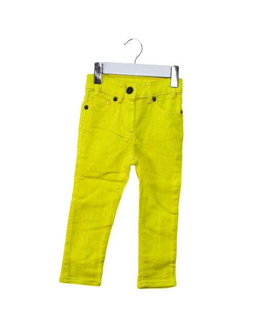 A Yellow Casual Pants from Crewcuts in size 2T for girl. (Front View)