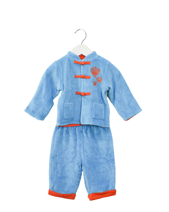 A Blue Pants Sets from Shanghai Tang in size 0-3M for boy. (Front View)