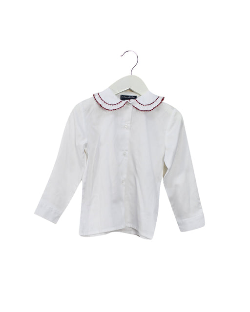 A White Long Sleeve Tops from Oscar de la Renta in size 2T for girl. (Front View)