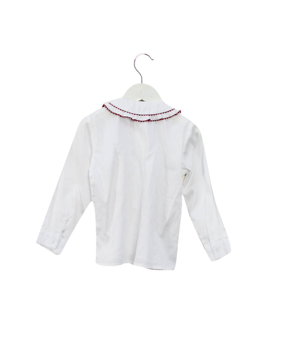 A White Long Sleeve Tops from Oscar de la Renta in size 2T for girl. (Back View)