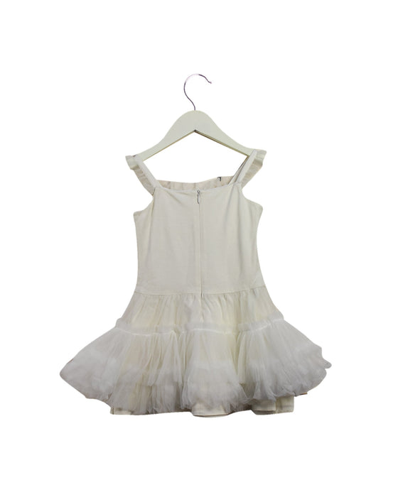A White Sleeveless Dresses from Nicholas & Bears in size 3T for girl. (Back View)
