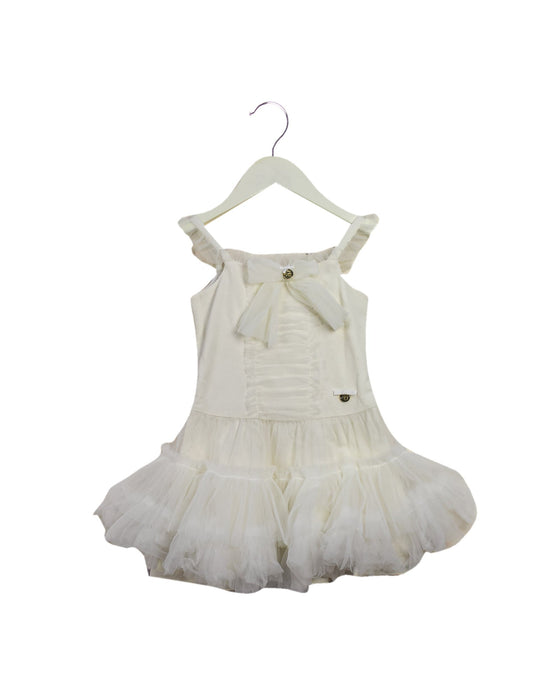 A White Sleeveless Dresses from Nicholas & Bears in size 3T for girl. (Front View)