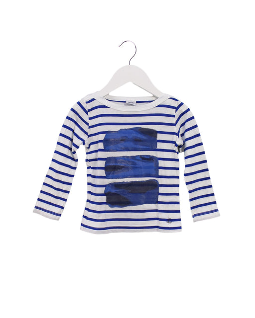 A Blue Long Sleeve Tops from Petit Bateau in size 3T for boy. (Front View)