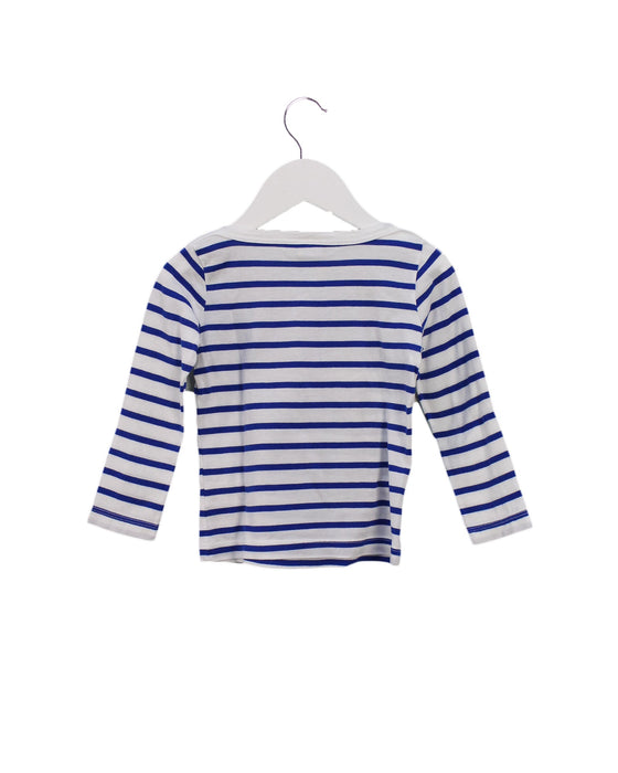 A Blue Long Sleeve Tops from Petit Bateau in size 3T for boy. (Back View)