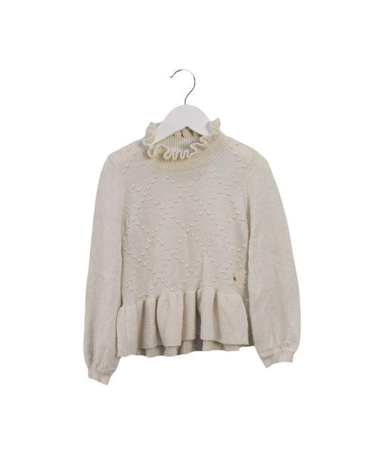 A Ivory Knit Sweaters from Nicholas & Bears in size 6T for girl. (Front View)