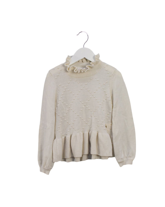 A Ivory Knit Sweaters from Nicholas & Bears in size 6T for girl. (Front View)