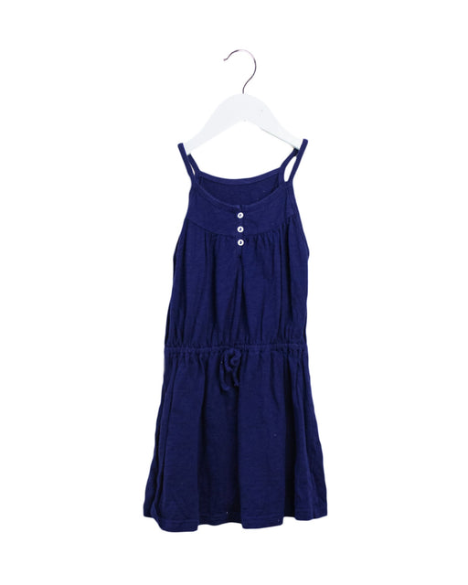 A Navy Sleeveless Dresses from Peek in size 4T for girl. (Front View)