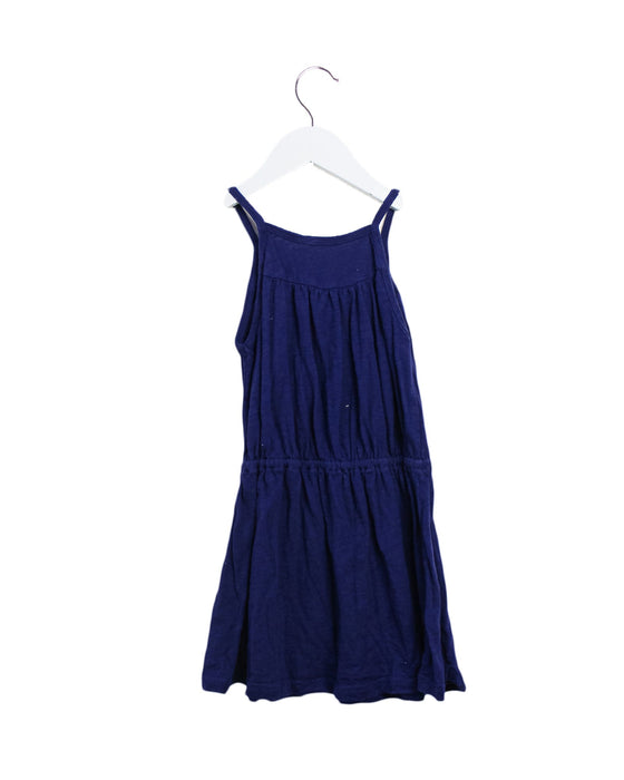 A Navy Sleeveless Dresses from Peek in size 4T for girl. (Back View)