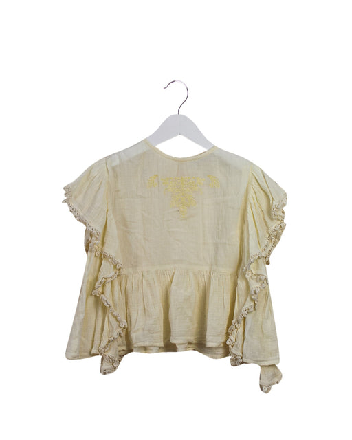 A Ivory Short Sleeve Tops from Louise Misha in size 6T for girl. (Front View)