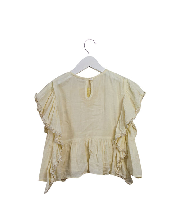 A Ivory Short Sleeve Tops from Louise Misha in size 6T for girl. (Back View)