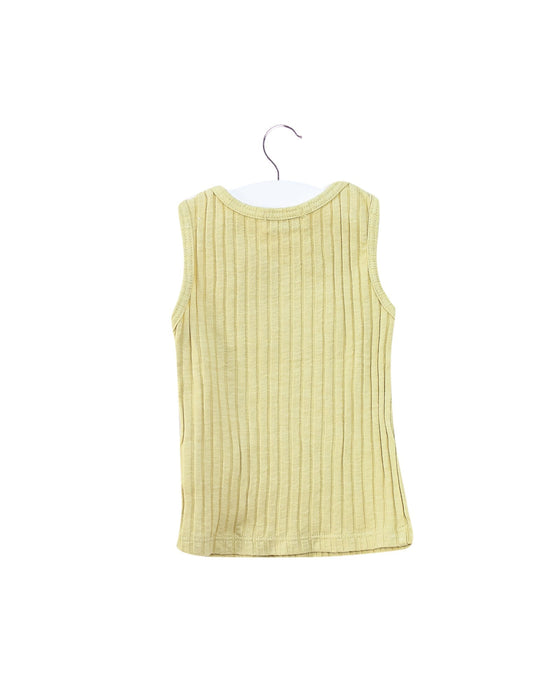 A Yellow Sleeveless Tops from 1 + in the family in size 3-6M for girl. (Back View)