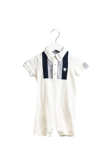 A White Short Sleeve Rompers from Nicholas & Bears in size 3-6M for boy. (Front View)