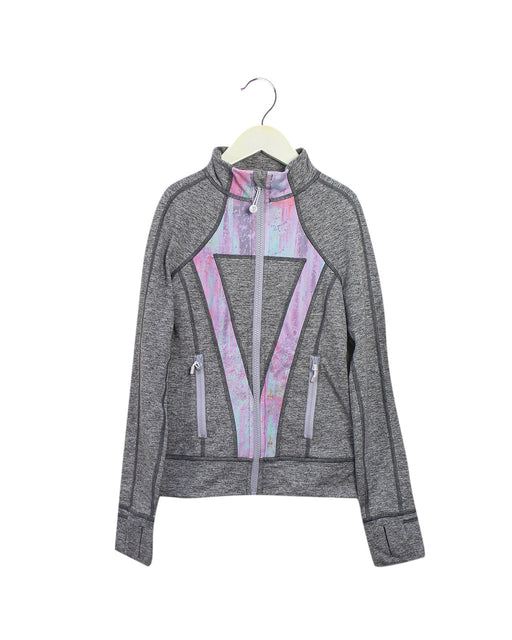 A Grey Lightweight Jackets from Ivivva in size 8Y for girl. (Front View)