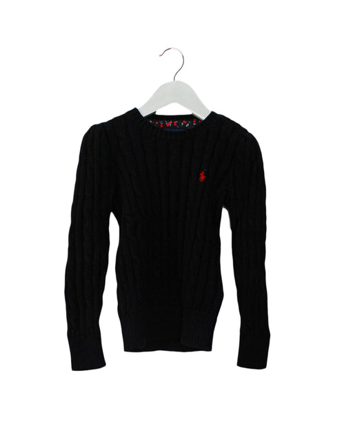 A Black Knit Sweaters from Polo Ralph Lauren in size 4T for girl. (Front View)