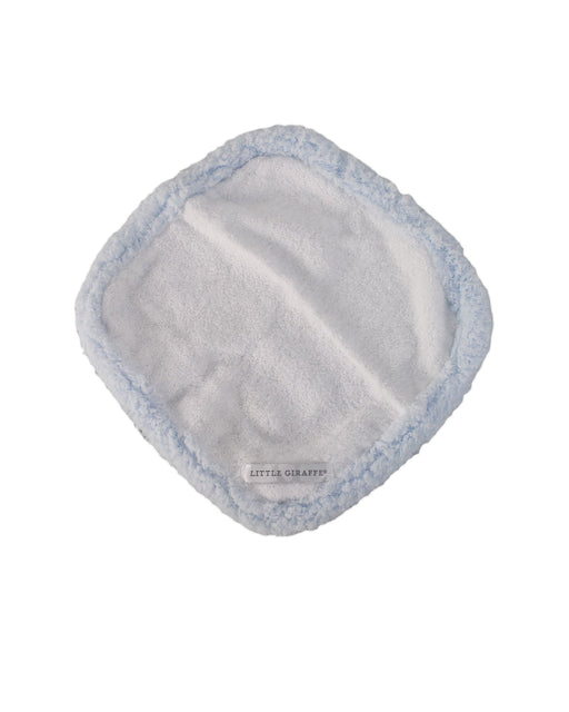 A White Safety Blankets from Little Giraffe in size O/S for neutral. (Front View)