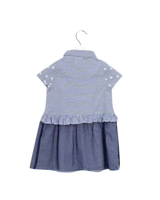 A Navy Short Sleeve Dresses from IKKS in size 6-12M for girl. (Back View)