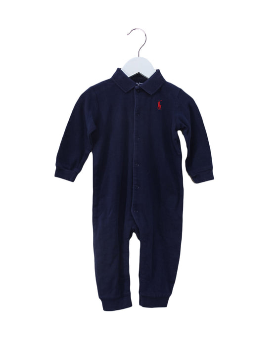 A Navy Jumpsuits from Ralph Lauren in size 6-12M for boy. (Front View)